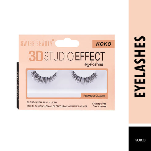 Swiss Beauty 3D Studio Effect Eyelashes Pack Of 2 2g Each
