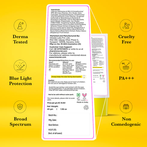 Innovist Mineral Sunscreen | SPF 50 | 45 g