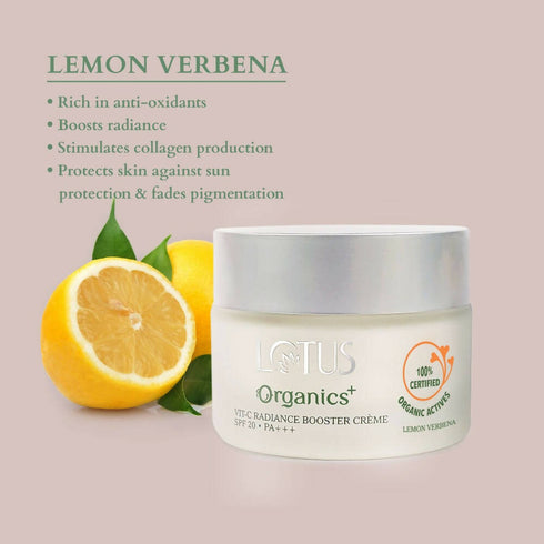 Lotus Organics+ Vit | C Radiance Booster Creme SPF 20 PA+++ | Lemon Verbena