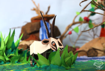 BOX SET of 12 DIY Mini Endangered Animals Paper Craft Kits