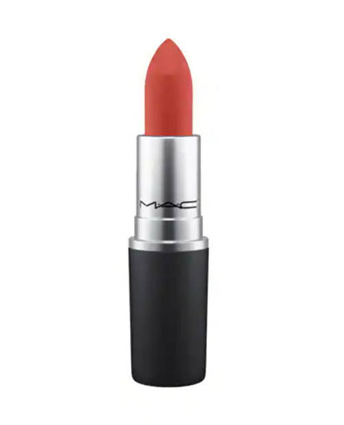 Mac Powder Kiss Lipstick Devoted To Chili Warm Brick Red