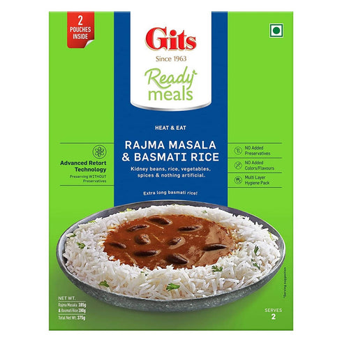 Gits Ready Meals Heat andEat Rajma Masala andBasmati Rice