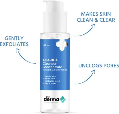 The Derma co AHA BHA Cleanser Concentrate with Lactic, Malic, & Salicylic Acid
