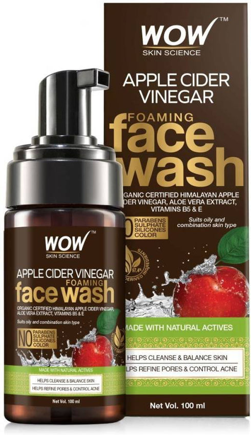 WOW Skin Science Apple Cider Vinegar Face Wash No Parabens