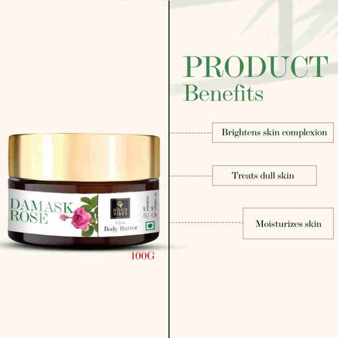 Good Vibes Damask Rose Glow Body Butter 100g