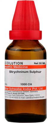 Dr Willmar Schwabe India Strychninum Sulphur Dilution