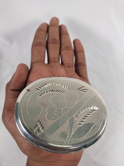 Pure Silver Soap Box Oval Shaped 57.8g