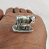 Pure Silver Plain Cow And Calf Oxidized Idol Antique 18.57 g