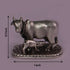 Pure Silver Plain Cow And Calf Oxidized Idol Antique 18.57 g