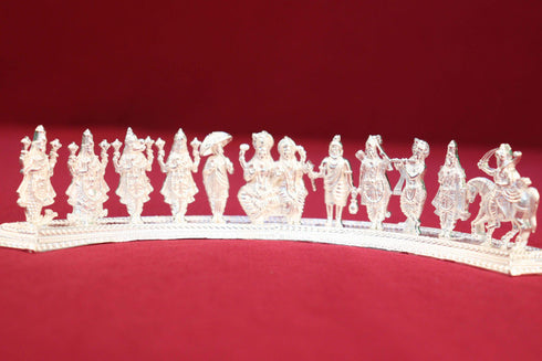 Pure Silver Vishnu Dasavataram Stand 125.6g