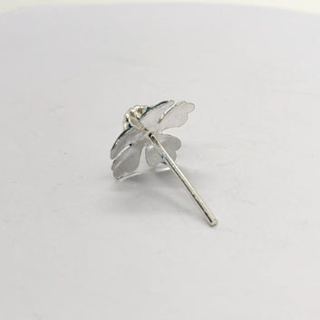 Pure Silver Blue Color Flowers Pack of 5 Pcs Total 11g