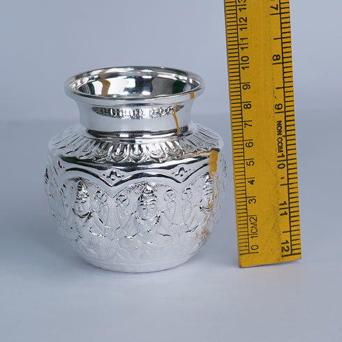 Pure Silver Asthalaxmi kalash,Kalasam126.74g