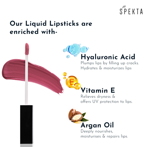 Spekta Transfer Proof Matte Liquid Lipstick 702 Masterpiece Mauve 6ml