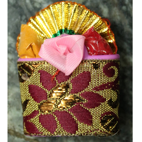 Basket With Rose Haldi Kumkum Pack Of 50