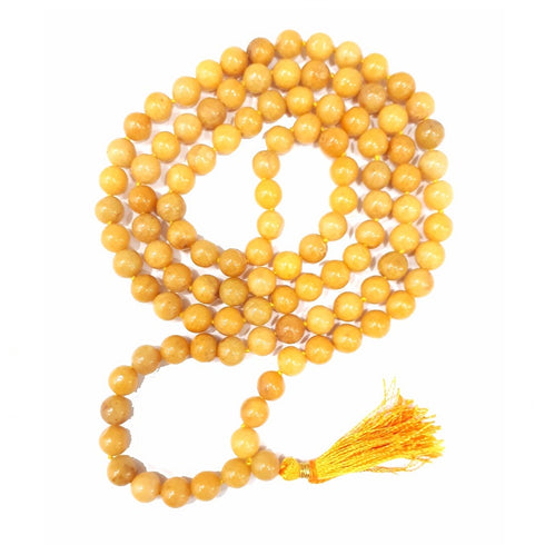 Hakik Mala Yellow Color 108 + 1 Beads
