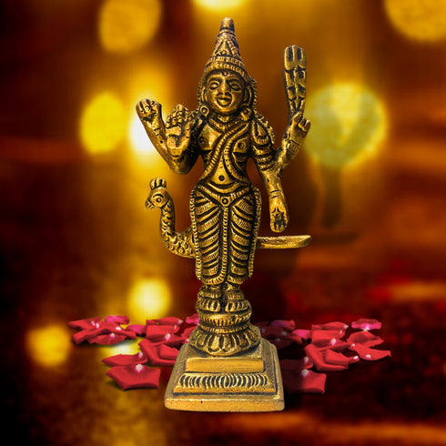 Lord Kartikeya Brass Idol