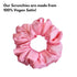 Spekta Set Of 3 Vegan Satin Scrunchies For Hair Avocado Pink & Purple