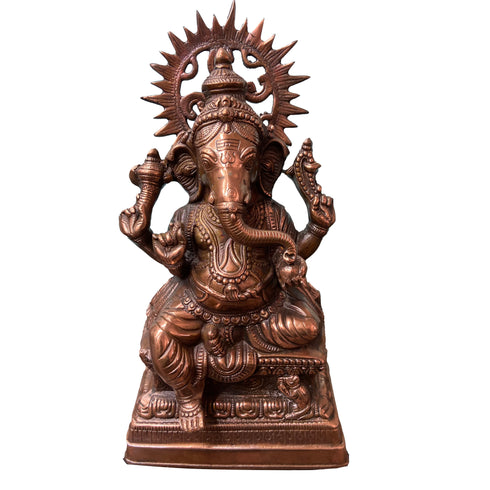 Antique Ganesha Bronze Idol