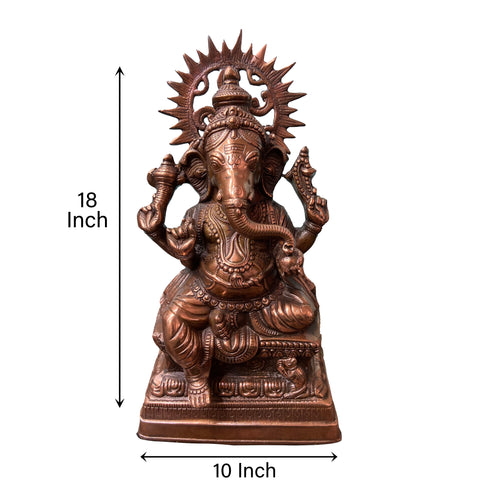 Antique Ganesha Bronze Idol