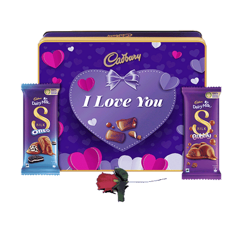 Cadbury Valentines Love Tin Box with Roses