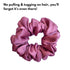 Spekta Set Of 3 Vegan Satin Scrunchies For Hair Avocado Pink & Purple