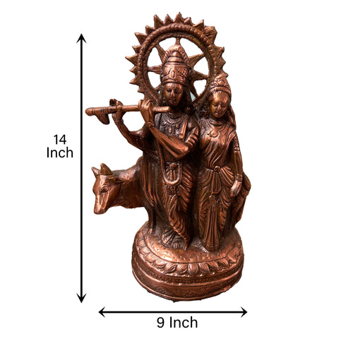 Radha Krishna Bronze Idol