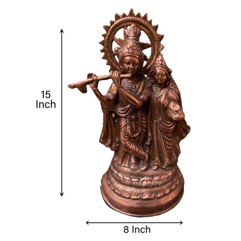 Bronze Radha Krishna on Lotus