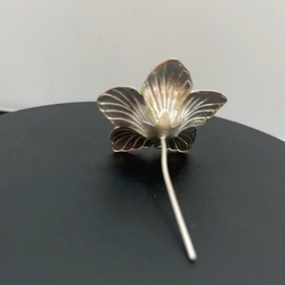 Pure Silver Enamel Flowers 6g