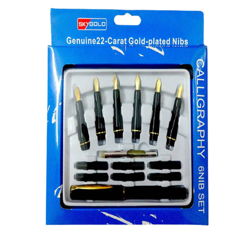 Skygold Calligraphy 6 Nib Pen Set