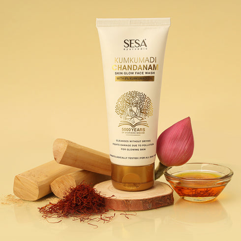 Sesa Kumkumadi Face Wash with Chandanam for Skin Glow
