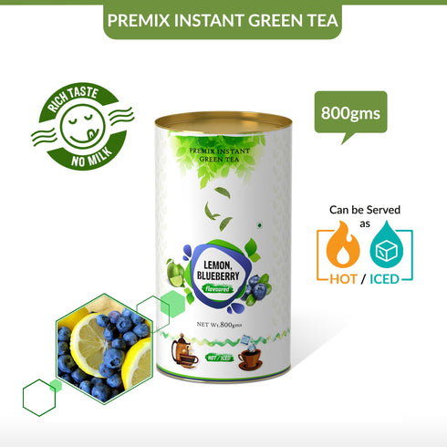 The Tea Planet Lemon Blueberry Flavoured Instant Green Tea