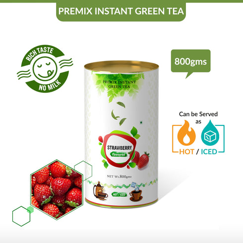 The Tea Planet Strawberry Flavoured Instant Green Tea