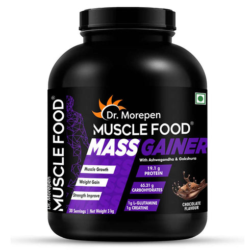 Dr. Morepen Muscle Food Mass Gainer Chocolate Flavour 3KG