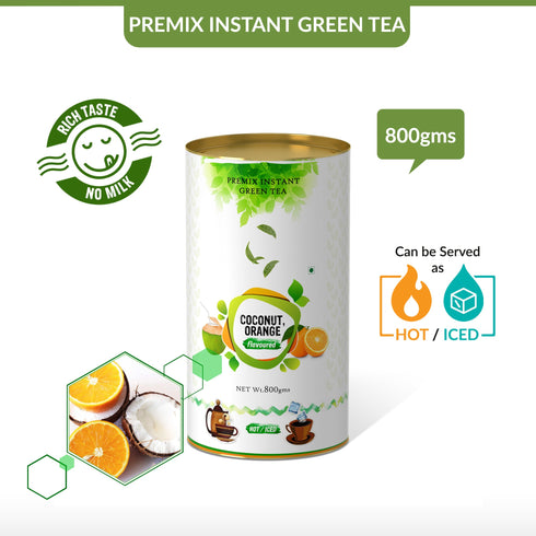 The Tea Planet Cococnut Orange Flavoured Instant Green Tea