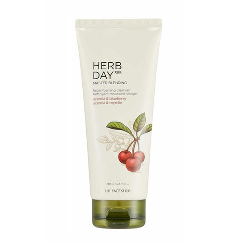 The Face Shop Herb Day 365 Foaming Cleanser- Acerola & Blueberry 170ml