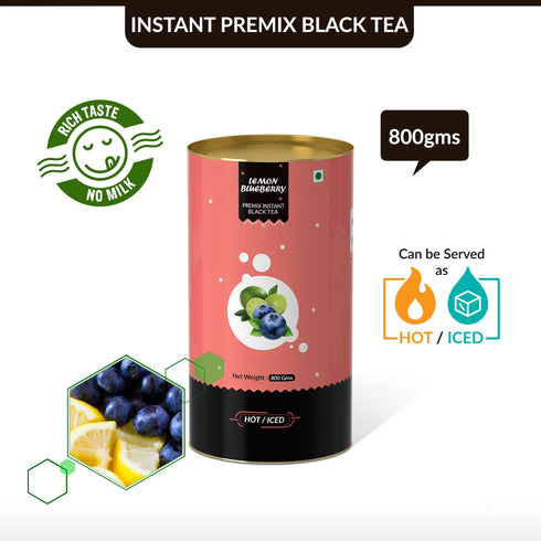 The Tea Planet Lemon+Blueberry Flavoured Instant Black Tea
