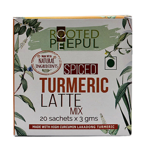 Rooted Peepul Spiced Turmeric Latte Mix | 20 Sachets