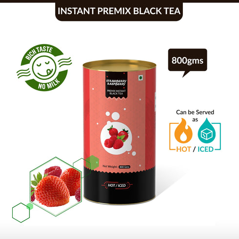 The Tea Planet Strawberry & Rasberry Flavoured Instant Black Tea