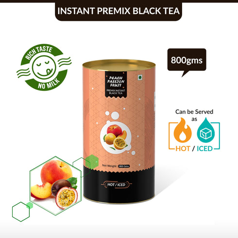 The Tea Planet Peach & Passion Fruit Flavoured Instant Black Tea