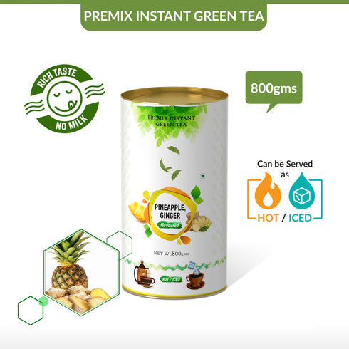 The Tea Planet Pineapple with ginger Flavoured Instant Green Tea