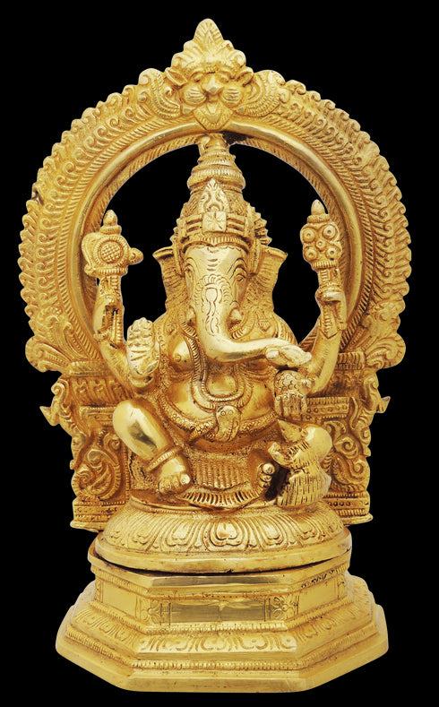 Brass Ganesh Ji God Idol Statue 3.26kg