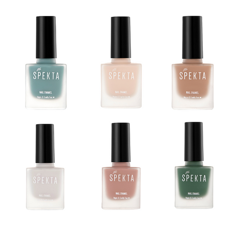 Spekta Combo Set Of 6 Matte Nail Polishs Vegan