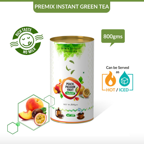 The Tea Planet Peach & Passion Fruit Flavoured Instant Green Tea
