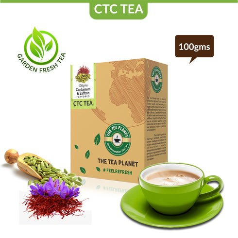 The Tea Planet Earl Cardamom & Saffron Flavored CTC Tea