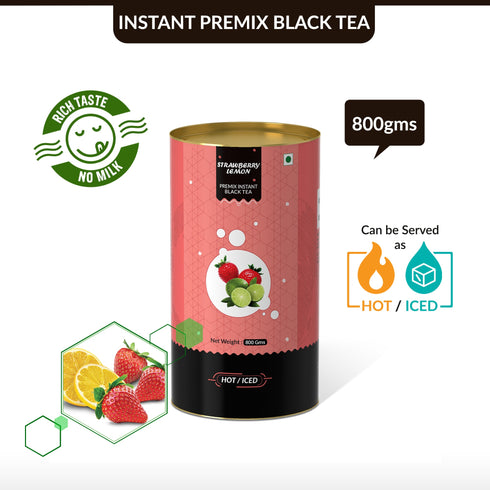 The Tea Planet Strawberry Lemon Flavoured Instant Black Tea