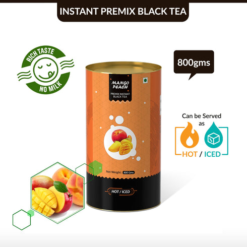 The Tea Planet Mango & Peach Flavoured Instant Black Tea