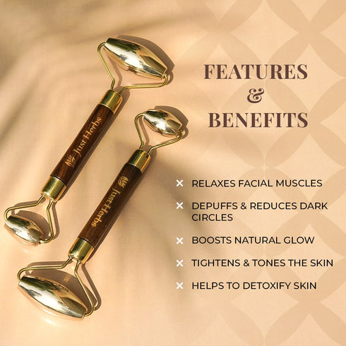 Just Herbs Kansa Roller Face Massage Tool - GWP 110g