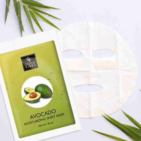 Good Vibes Avocado Moisturizing Sheet Mask 20ml