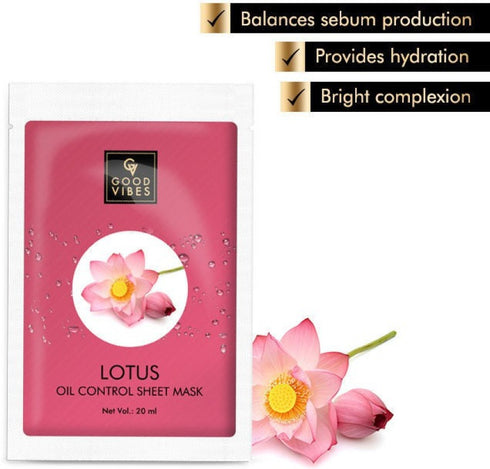 Good Vibes Lotus Oil Control Sheet Mask 20ml