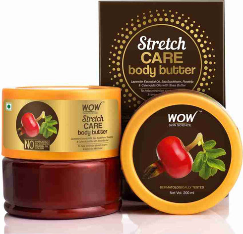WOW Skin Science Shea Body Butter Almond Pure Shea Butter for Skin